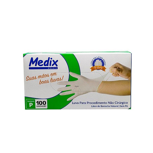 Luva Latex Sem Po P Cx Com 100un Medix [F083]