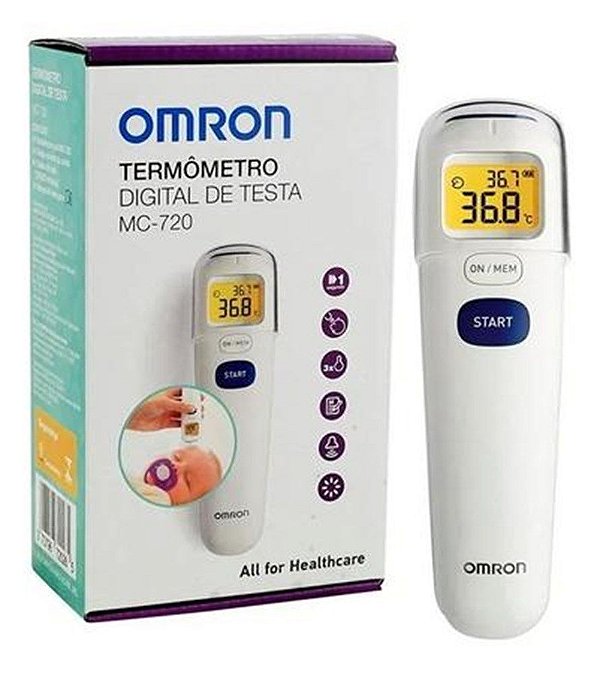 Termômetro Digital De Testa S/ Contato Omron Mc-720 - 1 Und [F083]