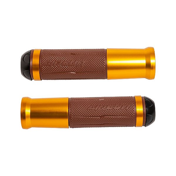 Manopla Circuit Silverstone Marrom/dourado [F016]