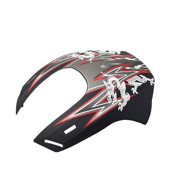 Entrada De Ar Superior Estabil. Texx Preto C/vermelho Fosco [F016]