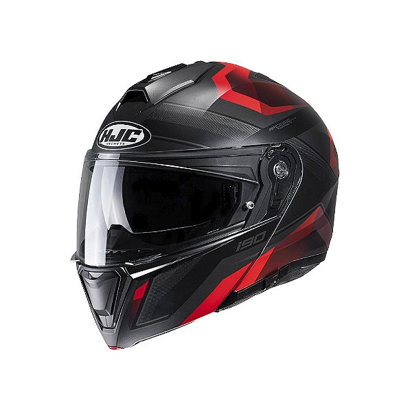 Capacete Hjc I90 Lark Vermelho E Preto 58 [F016]