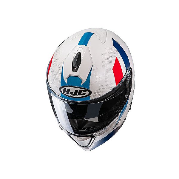 Capacete Hjc I90 Syrex Branco, Azul E Vermelho 61 [F016]
