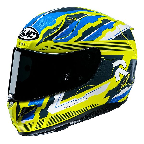 Capacete Hjc Rpha 11 Stobon Amarelo Azul E Branco 58 [F016]