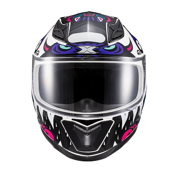 Capacete Texx Fechado Hawk Hunger Rosa Cinz 62 [F016]