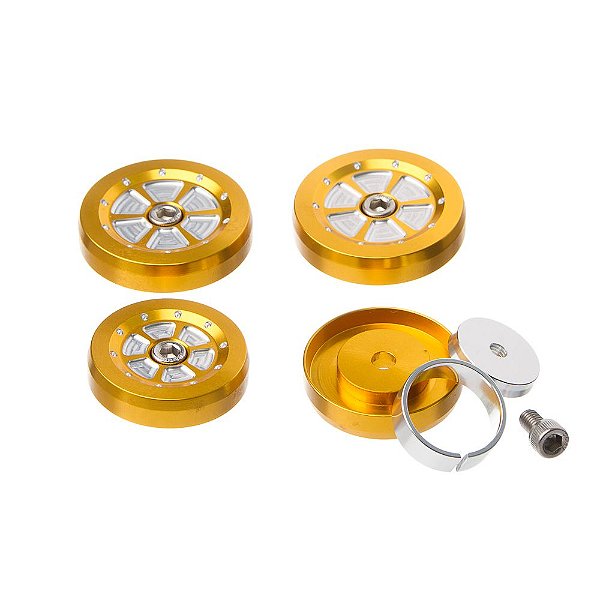 Tampa Decorativa Quadro Moto X (par) Kaw-ninj250r Dourada [F016]