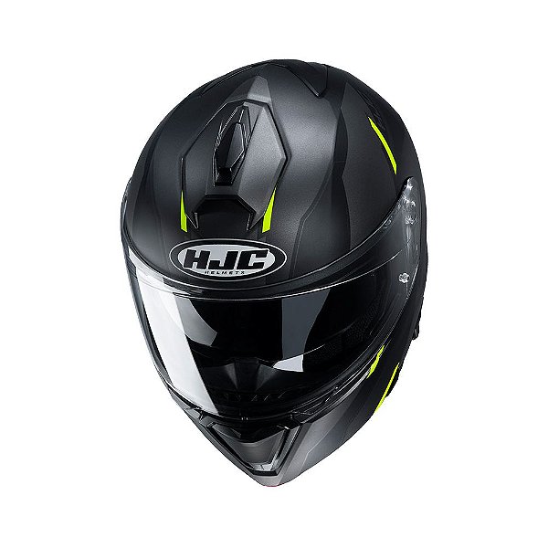 Capacete Hjc I90 Aventa Preto Cinza E Verde 58 [F016]