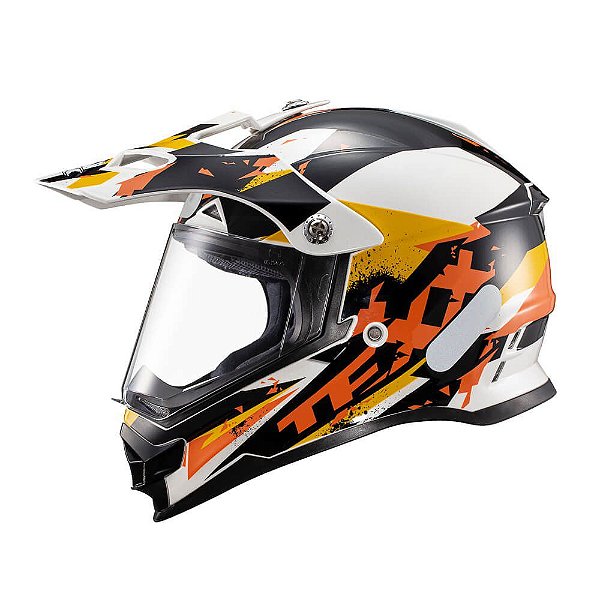 Capacete Texx Cross Carcara  Grow Laranja 56 [F016]