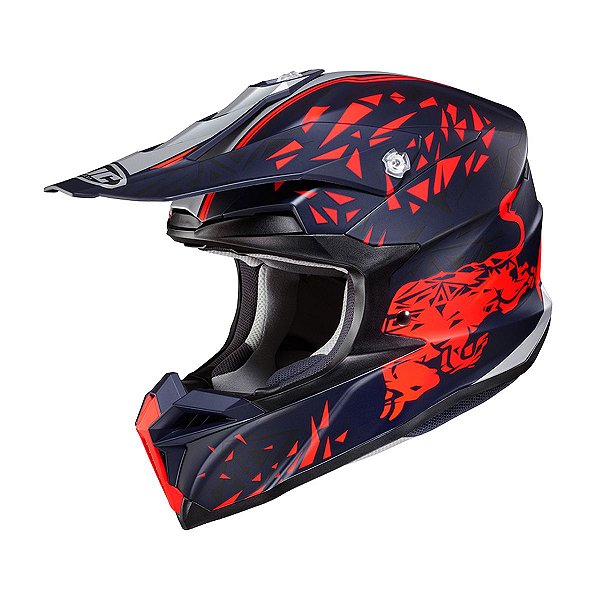 Capacete Hjc Off I50 Red Bull Preto E Vermelho 56 [F016]