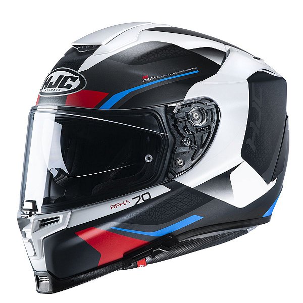 Capacete Hjc Rpha 70 Kosis Preto Branco Azul E Vermelho 58 [F016]