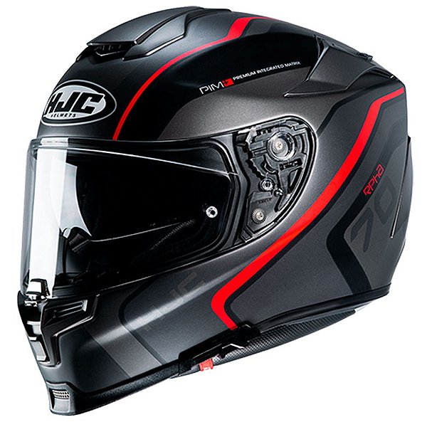 Capacete Hjc Rpha 70 Kroon Preto E Vermelho 58 [F016]