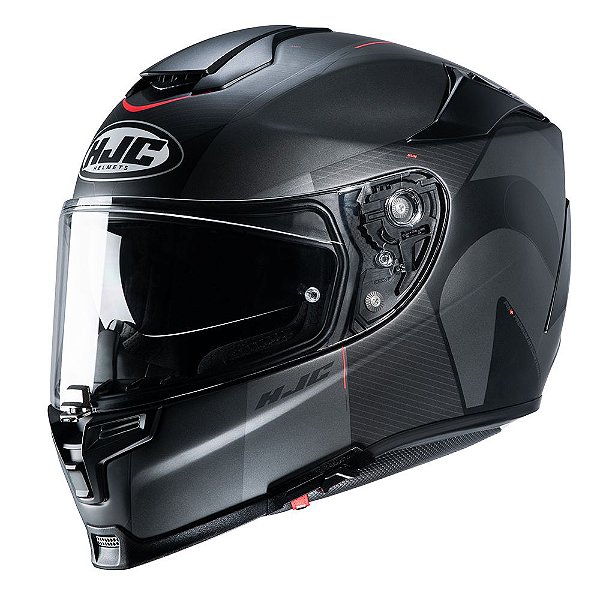 Capacete Hjc Rpha 70 Wody Preto E Vermelho 59 [F016]