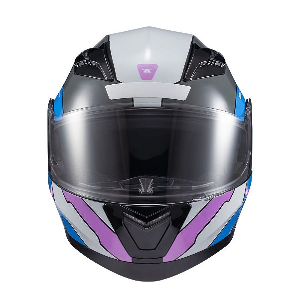 Capacete Texx Escamot Gladiator V3 Reisen Azul Rosa Branc 60 [F016]