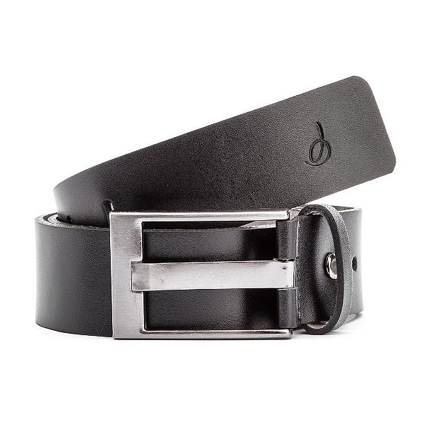 Cinto Masculino Social Couro Cromo Argentino Preto [F008]
