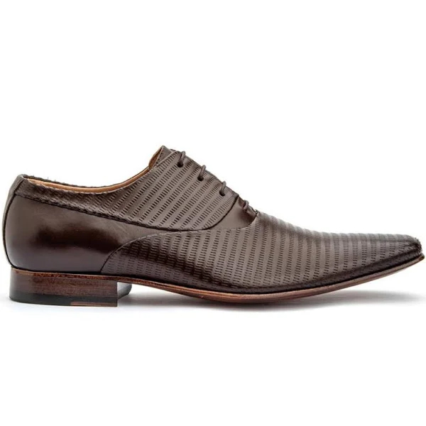 Sapato Social Masculino Oxford Couro Frequencia Marrom [F008]