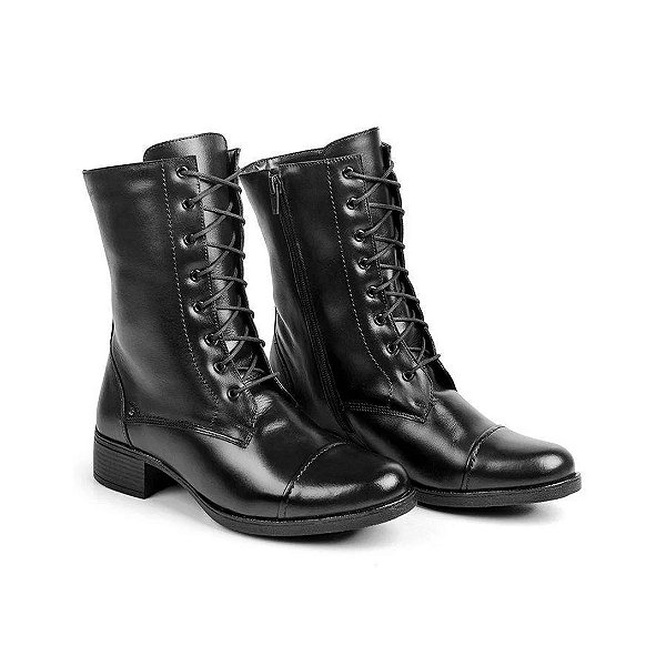 Bota Montaria Cano Médio Bigioni Couro Preto 1004 [F008]