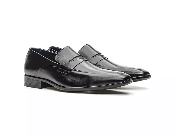 Mocassim Masculino Loafer Couro Preto [F008]