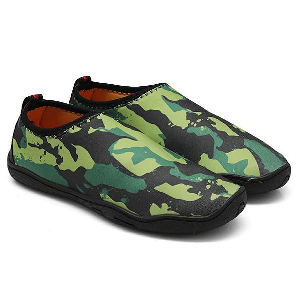 Sapatilha Camuflada Para Andar Na Agua/cachoeira/trilha/bike Verde  420 [F008]