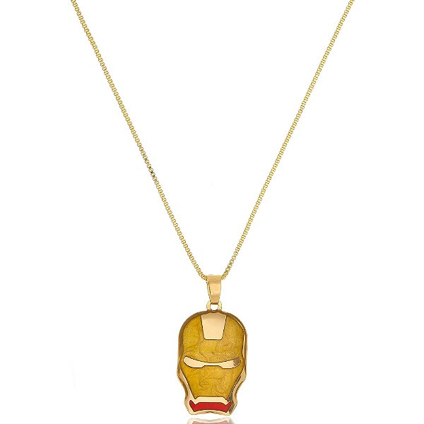 Colar Personalizado Super Heróis Folheado Em Ouro 18k [F027]
