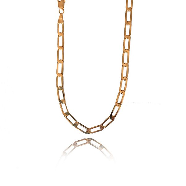 Pulseira Corrente Chapada Folheada Em Ouro 18k [F027]
