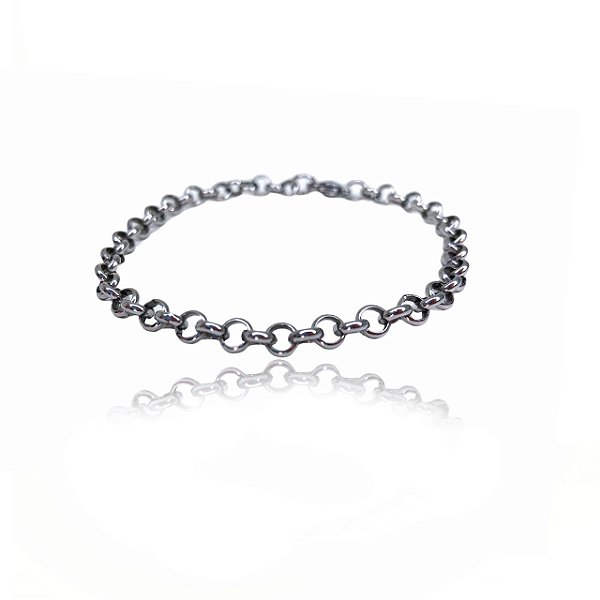 Pulseira Elo Português Feita Em Aço Inoxidável [F027]