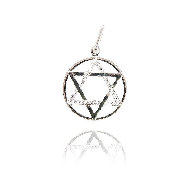 Pingente Estrela De Davi Em Prata 925 [F027]