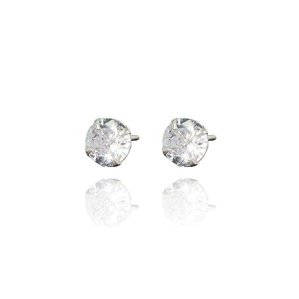 Brinco Ponto De Luz Grande Em Prata 925 [F027]