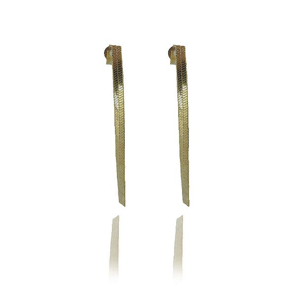 Brinco De Fita Folheado A Ouro 18k [F027]