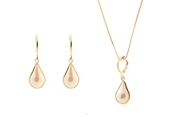 Conjunto Pérola Em Gota [F027]