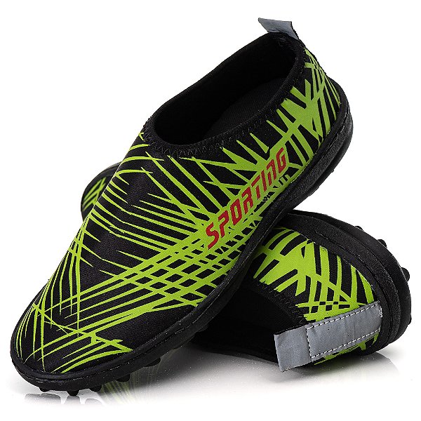 Sapatilha Para Andar Na Agua/cachoeira/trilha/bike Verde Limão 462 [F008]