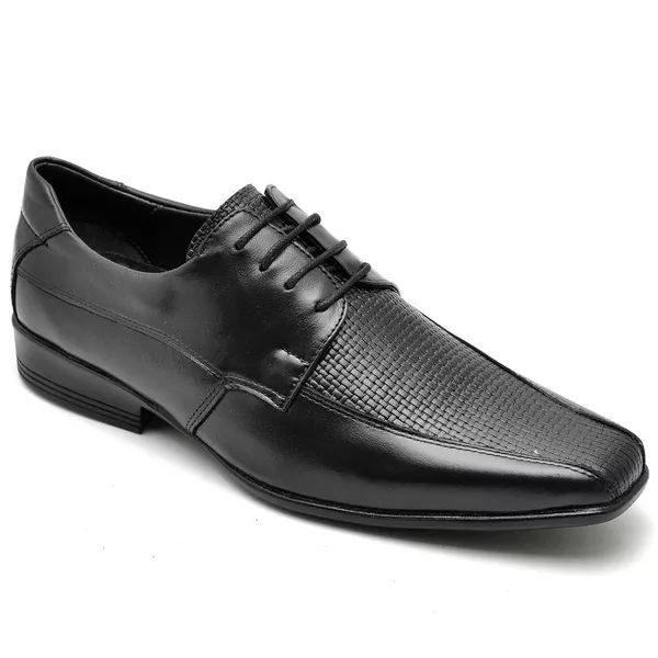 Sapato Casual Conforto Couro De Carneiro Preto [F008]