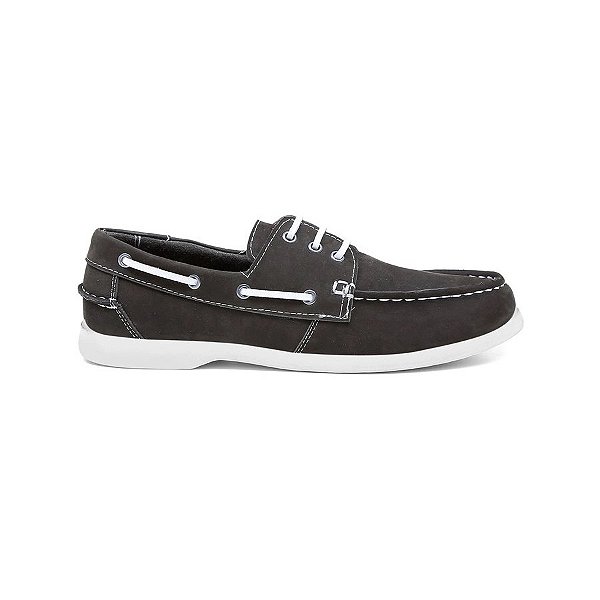 Sapato Mocassim Casual Youth Couro Chumbo [F008]