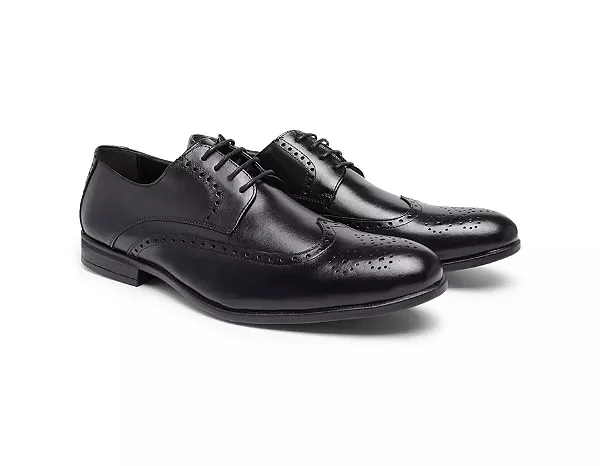 Sapato Social Masculino Oxford Youth Couro Preto 632 [F008]