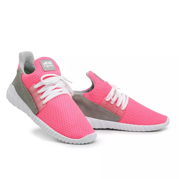 Tênis Caminhada Feminino Confortável Pink [F008]
