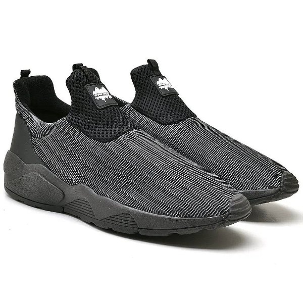 Tênis Urbano Caminhada Confortável 3d All Black [F008]