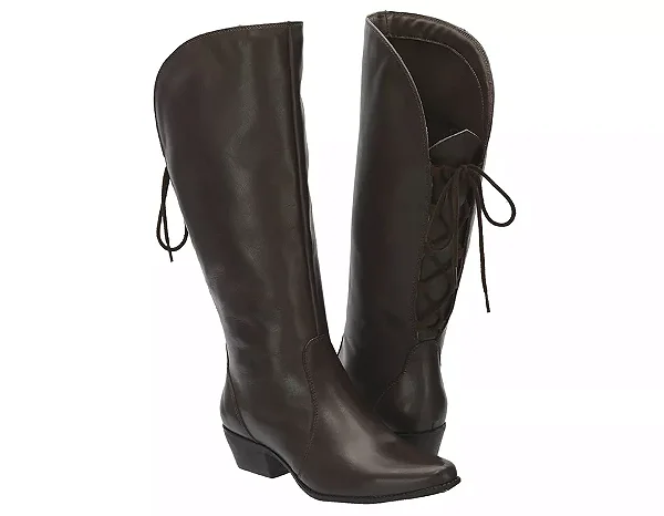Bota Montaria Texana Feminina Cano Alto Couro Comfort [F008]