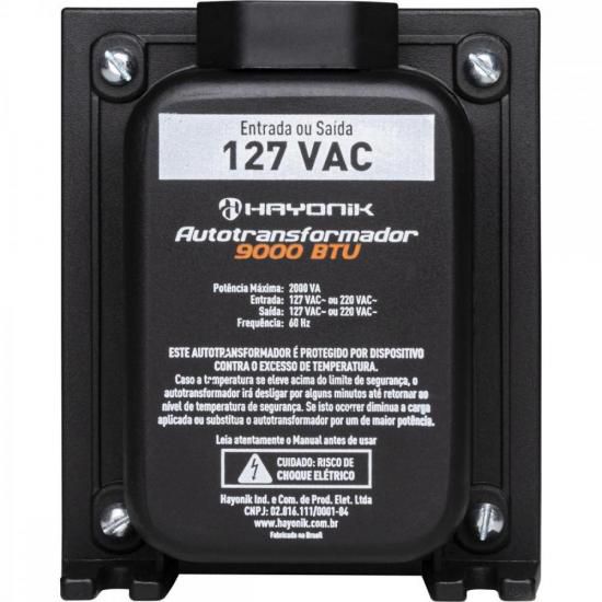 Autotrafo para ar condicionado 9000 BTU V2 Universal HAYONIK [F003]