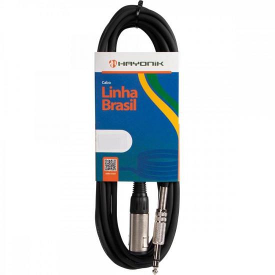 Cabo Extensor P10 (F) X P10 (M) Estéreo 3Mts Linha BRASIL HAYONIK [F003]
