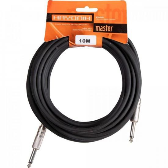 Cabo para Instrumentos Linha BRASIL P10 x P10 10M Preto HAYONIK [F003]