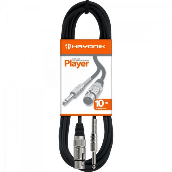 Cabo Para Microfone Hayonik Player XLR(F) X P10 10m Preto [F003]