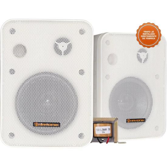 Caixa Acústica com Trafo 70V(25W) Ambience Line MSB60NC Branca HAYONIK - PAR / 2 [F003]
