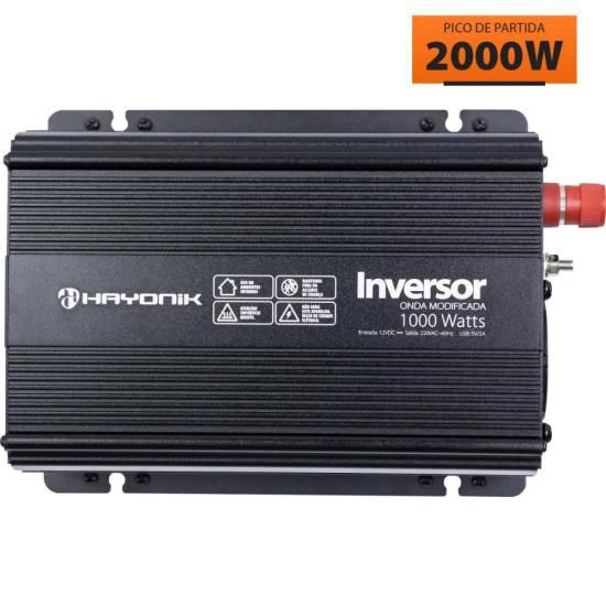 Inversor de Onda Modificada 1000W 12Vdc/220V PW11-9 Off Grid HAYONIK [F003]