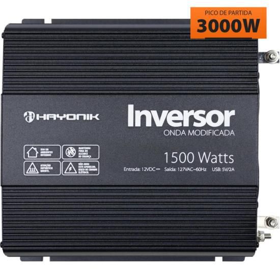 Inversor de Onda Modificada 1500W 12Vdc/127V PW11-3 Off Grid Hayonik [F003]