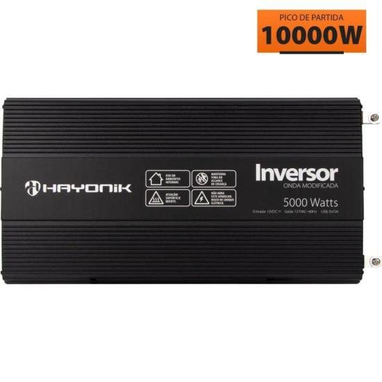 Inversor de Onda Modificada 5000W 12VDC/127V PW13-4 Off Grid Hayonik [F003]