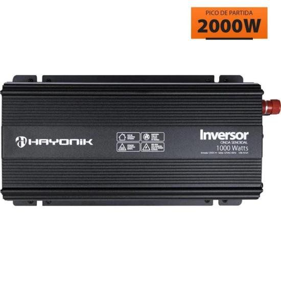 Inversor de Onda Senoidal 1000W 12VDC/127V PW21-1 Off Grid Hayonik [F003]