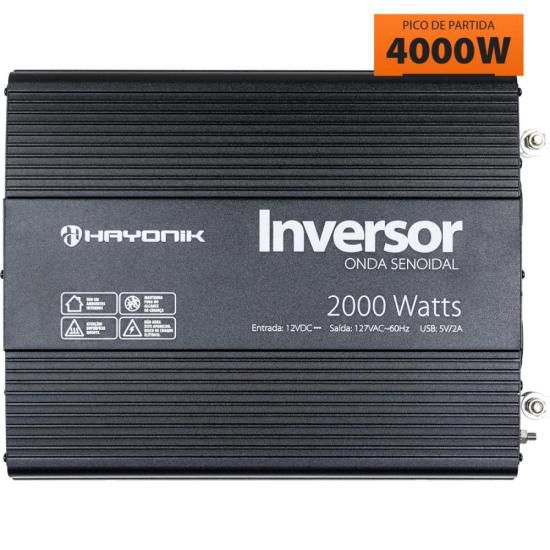 Inversor de Onda Senoidal 2000W 12Vdc/127V PW21-2 Off Grid Hayonik [F003]