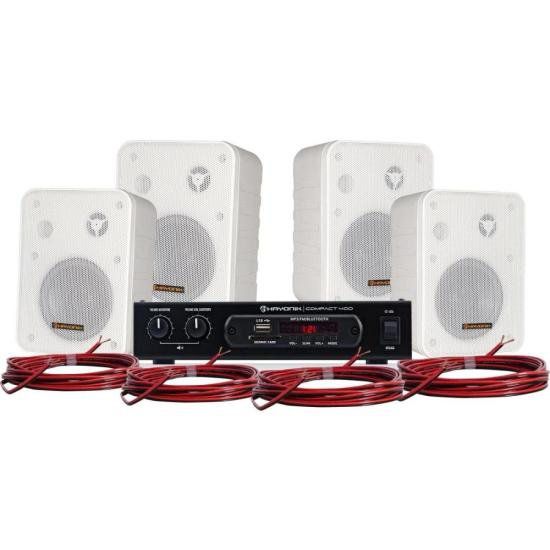 Kit de Som Para Ambiente Hayonik Ambience 4000 V2 Branco [F003]