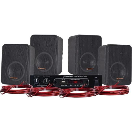 Kit de Som Para Ambiente Hayonik Ambience 4000 V2 Preto [F003]