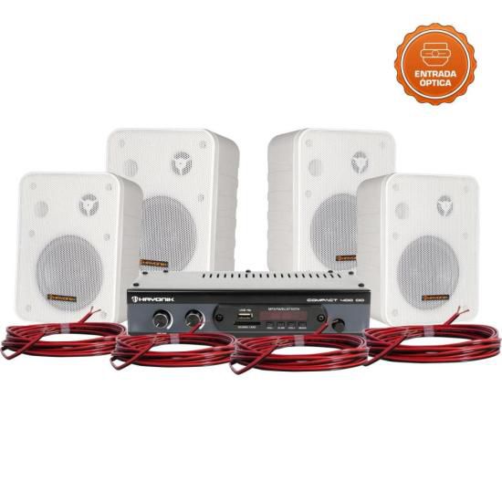 Kit Som para Ambiente Hayonik Ambience 4000 OD V2 Branco [F003]