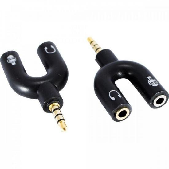 Adaptador P2 4C X 2J2 Estéreo Níquel ADAP0066 Preto Storm - PCT / 10 [F002]