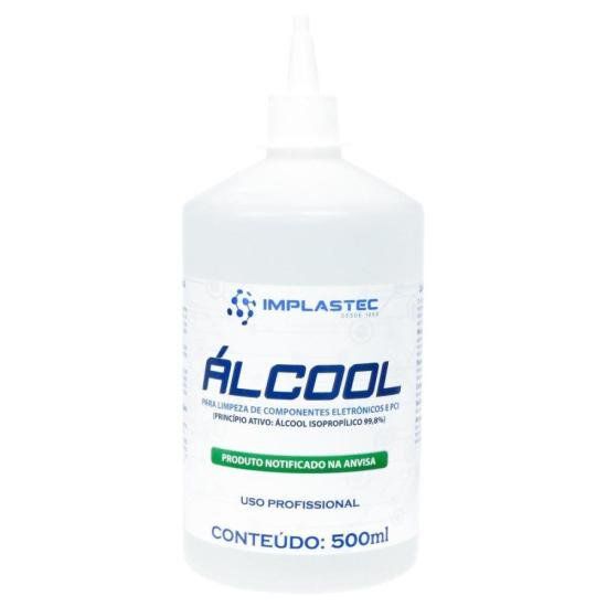 Álcool Para Limpeza de Eletrônicos 500ML Implastec - CX / 24 [F002]
